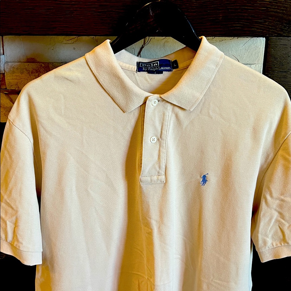 Like New Classic Polo by Ralph Lauren Men's Vibrant Tan Golf Polo All Cotton!